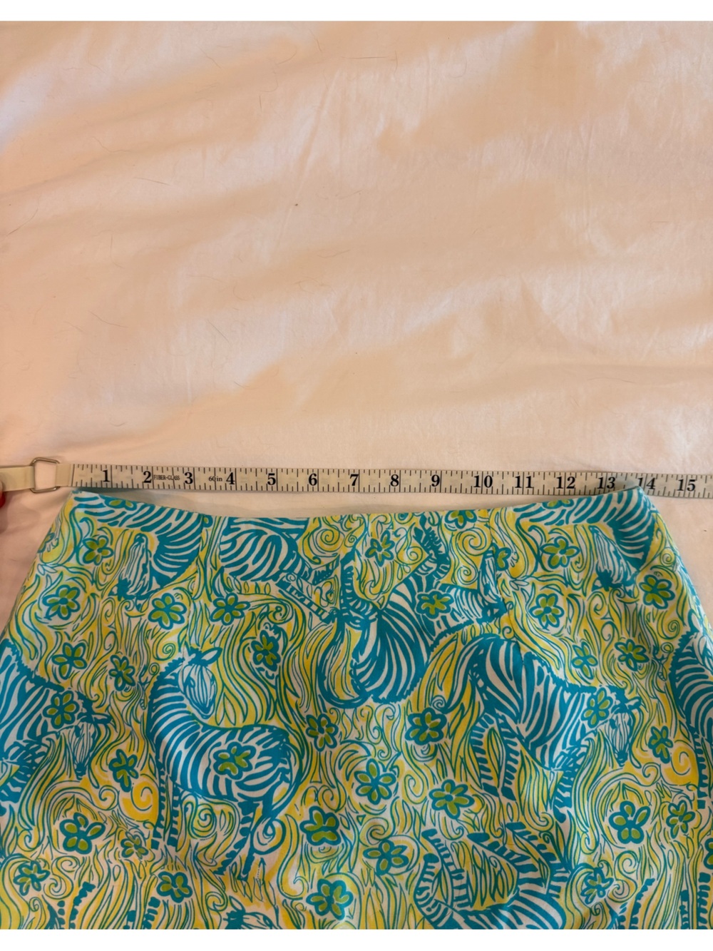 Vintage Early 2000’s Lilly Pulitzer Aqua & Lime Zebra Print Mini Skirt - Picture 7 of 13